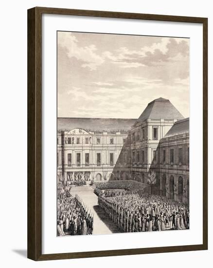 The Executive Welcoming Triumphant Napoleon after Treaty of Campo Formio-null-Framed Giclee Print