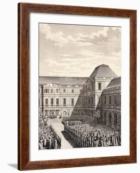 The Executive Welcoming Triumphant Napoleon after Treaty of Campo Formio-null-Framed Giclee Print