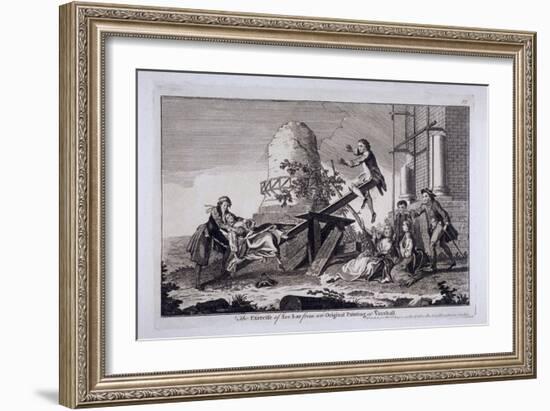 The Exercise of See Saw, Vauxhall Gardens, Lambeth, London, C1745-Francis Hayman-Framed Giclee Print