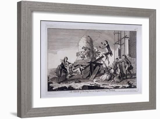 The Exercise of See Saw, Vauxhall Gardens, Lambeth, London, C1745-Francis Hayman-Framed Giclee Print