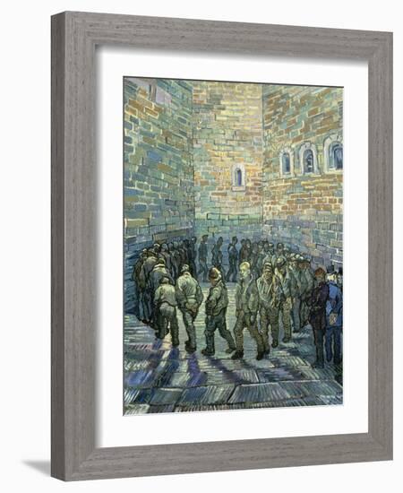 The Exercise Yard, 1890-Vincent van Gogh-Framed Giclee Print