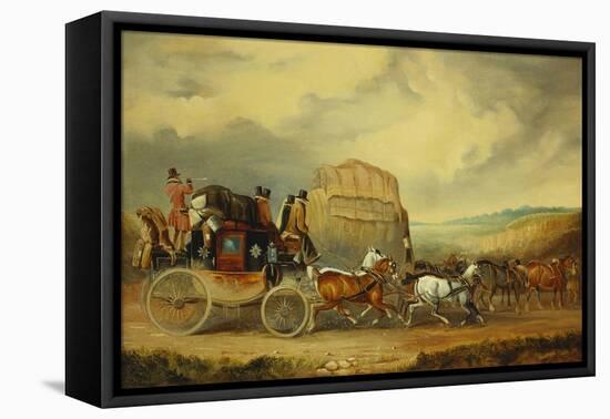 The Exeter to London Royal Mail Passing William Downe's Exeter Wagon-Charles Cooper Henderson-Framed Premier Image Canvas