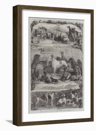 The Exhibition of Sporting and Other Dogs at the Horse Repository, Holborn, Prize Animals-Friedrich Wilhelm Keyl-Framed Giclee Print