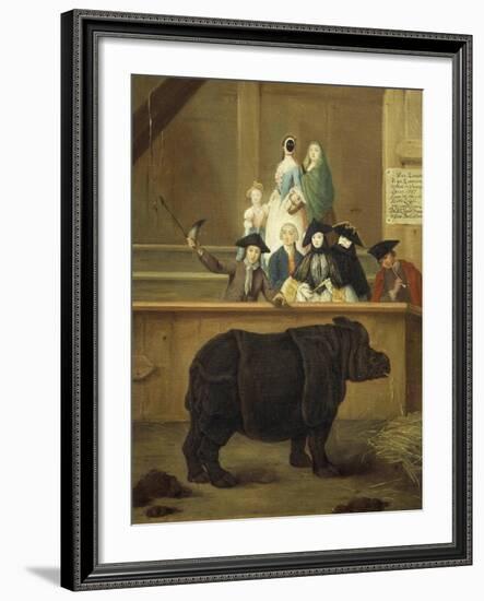 The Exhibition of the Rhino, 1751-Pietro Longhi-Framed Giclee Print