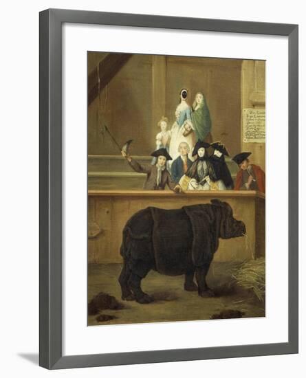 The Exhibition of the Rhino, 1751-Pietro Longhi-Framed Giclee Print