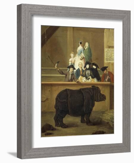 The Exhibition of the Rhino, 1751-Pietro Longhi-Framed Giclee Print