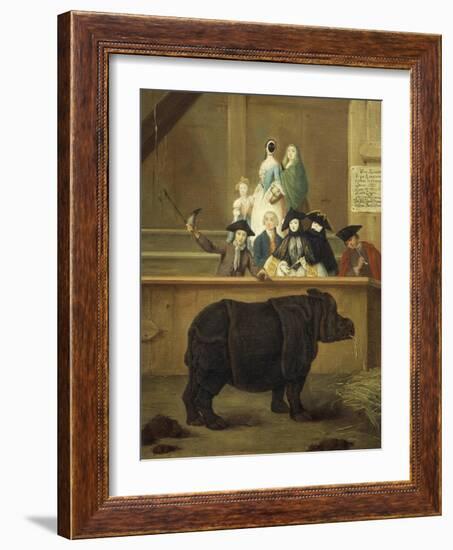 The Exhibition of the Rhino, 1751-Pietro Longhi-Framed Giclee Print