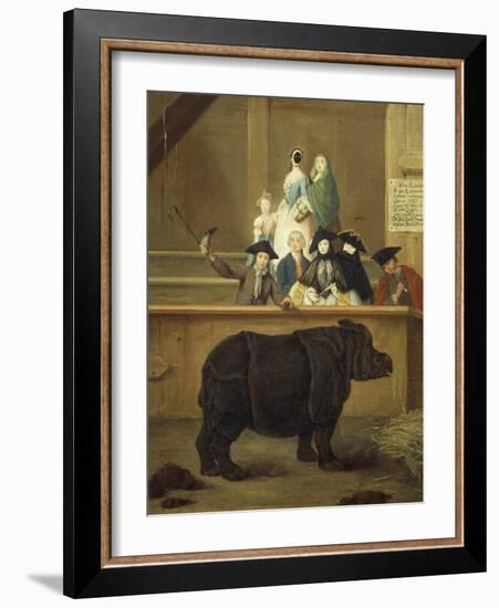 The Exhibition of the Rhino, 1751-Pietro Longhi-Framed Giclee Print