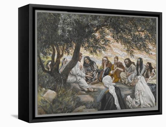 The Exhortation to the Apostles, Illustration from 'The Life of Our Lord Jesus Christ'-James Tissot-Framed Premier Image Canvas