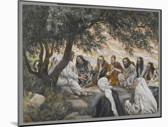 The Exhortation to the Apostles, Illustration from 'The Life of Our Lord Jesus Christ'-James Tissot-Mounted Giclee Print