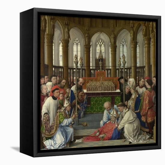 The Exhumation of Saint Hubert, 1430S-Rogier van der Weyden-Framed Premier Image Canvas