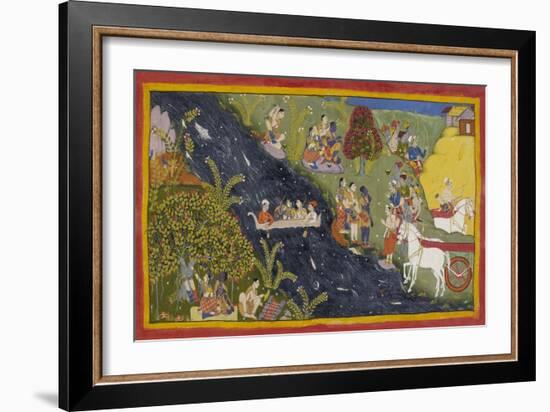 The Exiles Cross the Ganges-null-Framed Giclee Print