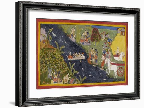 The Exiles Cross the Ganges-null-Framed Giclee Print