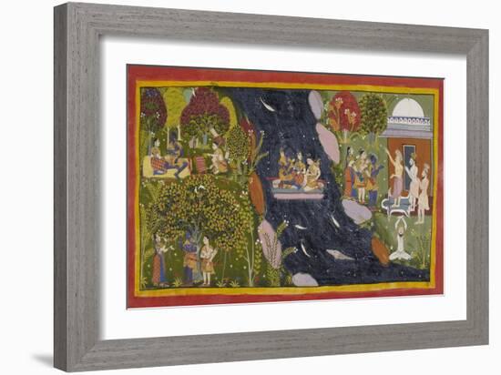 The Exiles Cross the Jumna-null-Framed Giclee Print