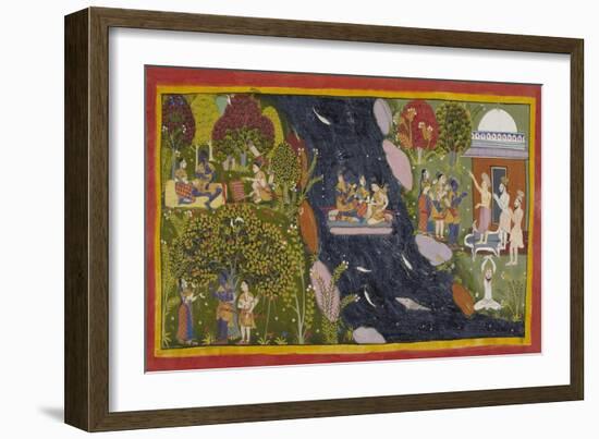 The Exiles Cross the Jumna-null-Framed Giclee Print