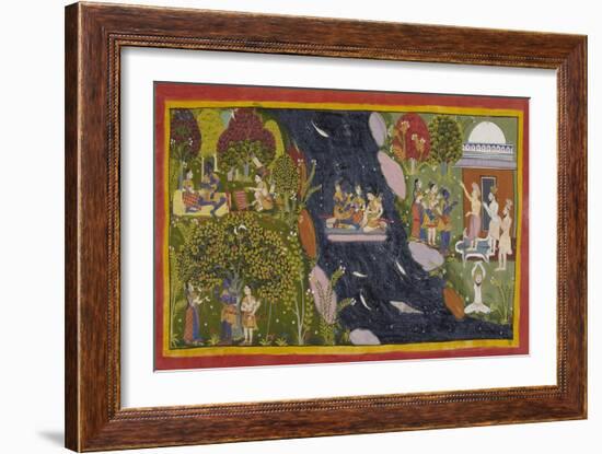 The Exiles Cross the Jumna-null-Framed Giclee Print