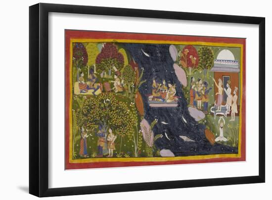 The Exiles Cross the Jumna-null-Framed Giclee Print