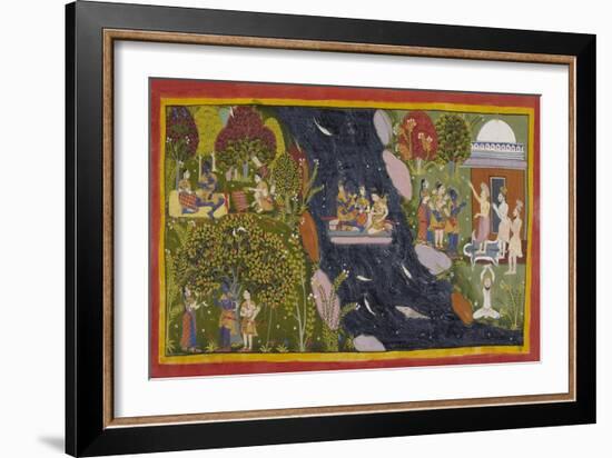 The Exiles Cross the Jumna-null-Framed Giclee Print