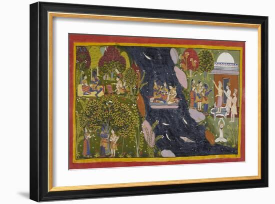 The Exiles Cross the Jumna-null-Framed Giclee Print