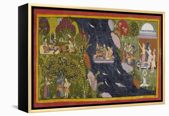 The Exiles Cross the Jumna-null-Framed Premier Image Canvas