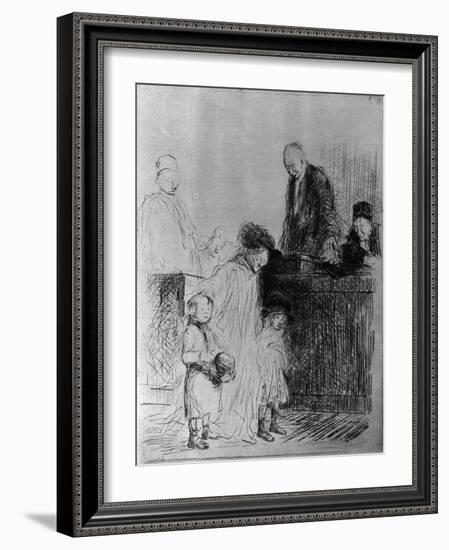 The Exit of the Audience, 1925-Jean Louis Forain-Framed Giclee Print