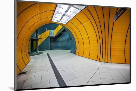 The Exit of the Odeanspaltz U-Bahn Station in Altstadt - Lehel, Munich, Bavaria, Germany.-Cahir Davitt-Mounted Photographic Print