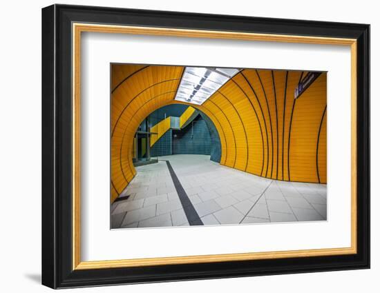 The Exit of the Odeanspaltz U-Bahn Station in Altstadt - Lehel, Munich, Bavaria, Germany.-Cahir Davitt-Framed Photographic Print