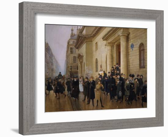 The Exit of the Students from the Condorcet Lyceum, 1903-Jean Béraud-Framed Giclee Print