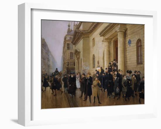 The Exit of the Students from the Condorcet Lyceum, 1903-Jean Béraud-Framed Giclee Print