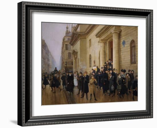 The Exit of the Students from the Condorcet Lyceum, 1903-Jean Béraud-Framed Giclee Print