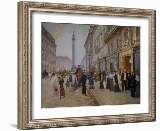 The Exit of the Tailors from the Maison Paquin at Rue De La Paix-Jean Béraud-Framed Giclee Print