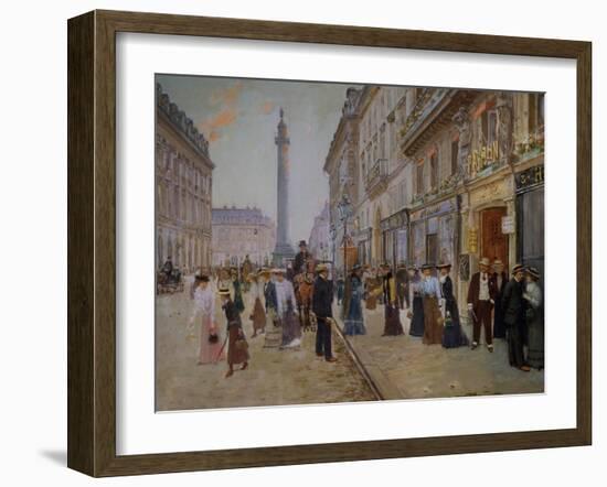 The Exit of the Tailors from the Maison Paquin at Rue De La Paix-Jean Béraud-Framed Giclee Print