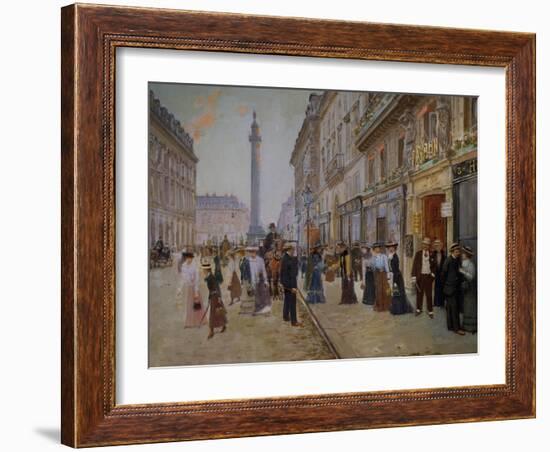 The Exit of the Tailors from the Maison Paquin at Rue De La Paix-Jean Béraud-Framed Giclee Print