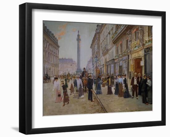 The Exit of the Tailors from the Maison Paquin at Rue De La Paix-Jean Béraud-Framed Giclee Print