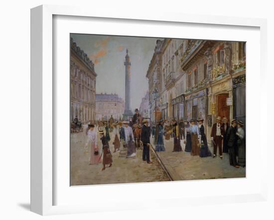 The Exit of the Tailors from the Maison Paquin at Rue De La Paix-Jean Béraud-Framed Giclee Print