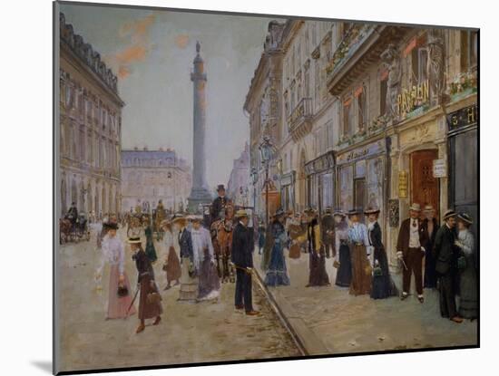 The Exit of the Tailors from the Maison Paquin at Rue De La Paix-Jean Béraud-Mounted Giclee Print