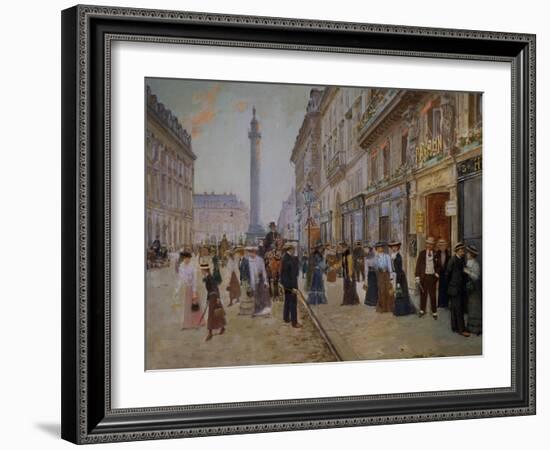 The Exit of the Tailors from the Maison Paquin at Rue De La Paix-Jean Béraud-Framed Giclee Print