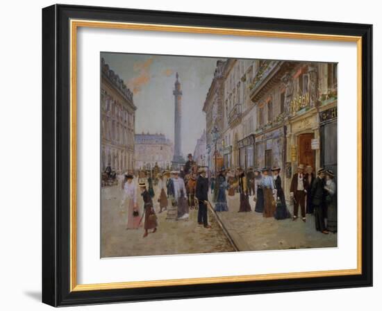 The Exit of the Tailors from the Maison Paquin at Rue De La Paix-Jean Béraud-Framed Giclee Print