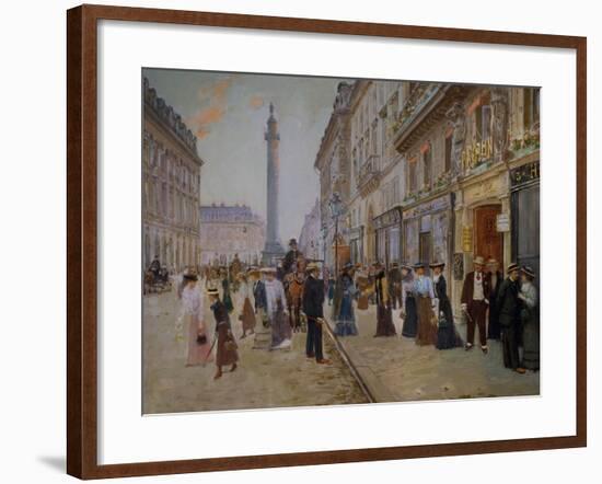 The Exit of the Tailors from the Maison Paquin at Rue De La Paix-Jean Béraud-Framed Giclee Print