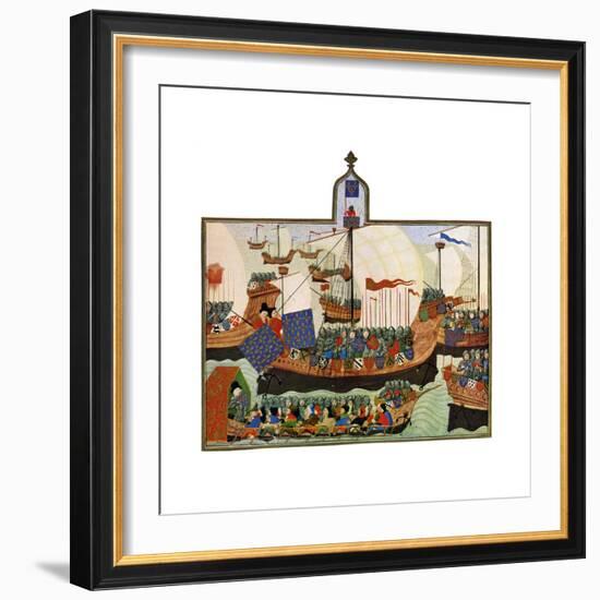 The Expedition of the French and Genoese to Barbary, 15th Century-null-Framed Giclee Print