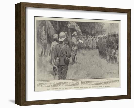 The Expedition Up the Blue Nile, Hoisting the British and Egyptian Flags at Rosaires-Ernest Prater-Framed Giclee Print