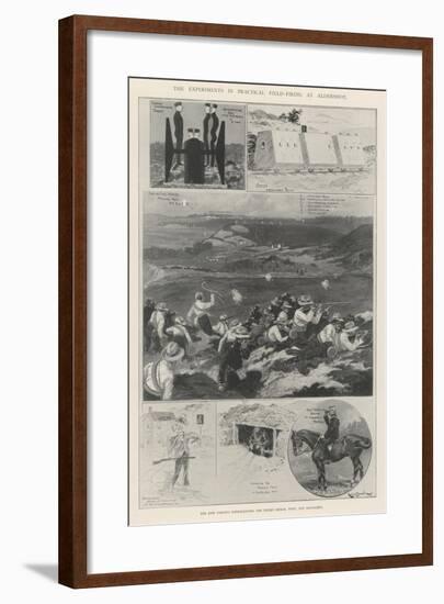 The Experiments in Practical Field-Firing at Aldershot-Ralph Cleaver-Framed Giclee Print