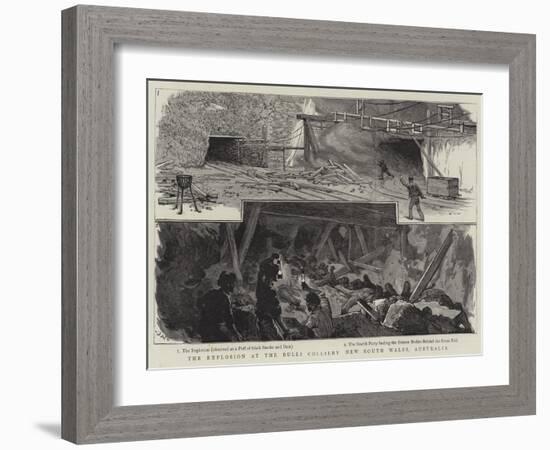 The Explosion at the Bulli Colliery New South Wales, Australia-Joseph Nash-Framed Giclee Print