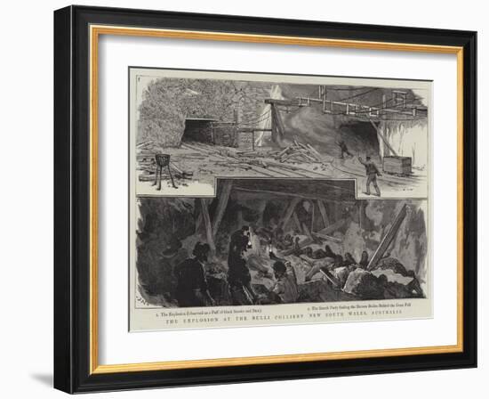 The Explosion at the Bulli Colliery New South Wales, Australia-Joseph Nash-Framed Giclee Print