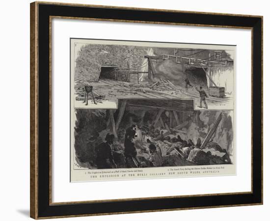 The Explosion at the Bulli Colliery New South Wales, Australia-Joseph Nash-Framed Giclee Print