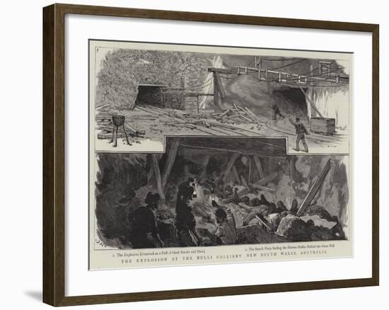 The Explosion at the Bulli Colliery New South Wales, Australia-Joseph Nash-Framed Giclee Print