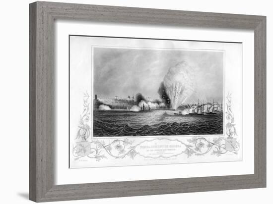 The Explosion of the 'Imperial Mole' During the Bombardment of Odessa, Ukraine, 1854-George Greatbatch-Framed Giclee Print