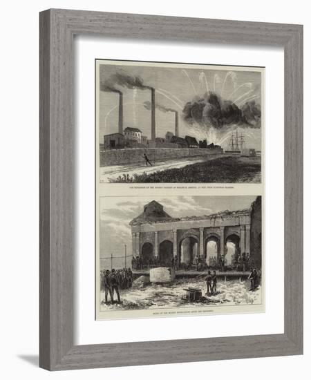 The Explosion of the Rocket Factory at Woolwich Arsenal-Arthur Hopkins-Framed Giclee Print