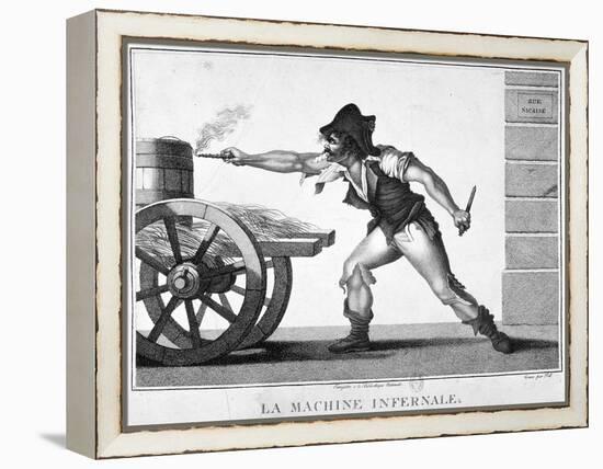 The Explosive Device, 24 December, 1800, 19th Century-null-Framed Premier Image Canvas