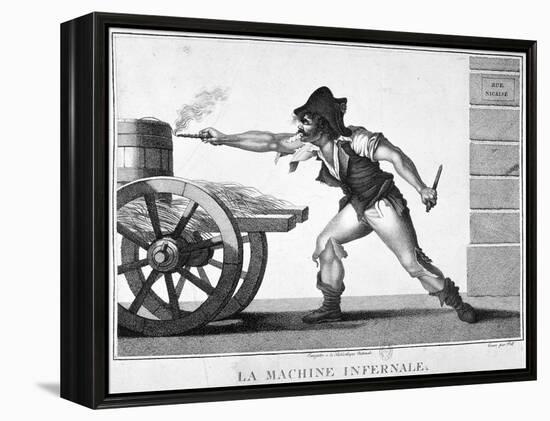 The Explosive Device, 24 December, 1800, 19th Century-null-Framed Premier Image Canvas